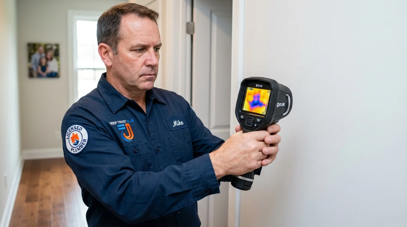 Thermal imaging leak detection by Johns Plumbing LLC in Huntley